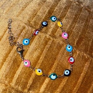 Evil Eye Protection Amulet Colorful Fun Eye Gold